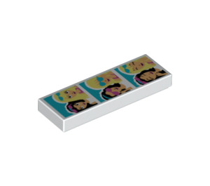LEGO Tile 1 x 3 with Photo Booth Pictures (63864)
