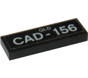LEGO Tile 1 x 3 with 'QLD CAD-156' Sticker (63864)