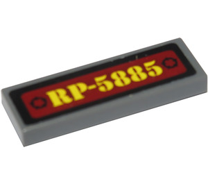 LEGO Tile 1 x 3 with "RP-5885" Sticker (63864)