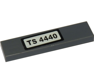 LEGO Tile 1 x 4 with Black 'TS 4440' Sticker (2431)