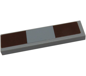 LEGO Tile 1 x 4 with Brown panels 7753 Sticker (2431)