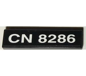 LEGO Tile 1 x 4 with CN 8286 License Plate Sticker (2431)