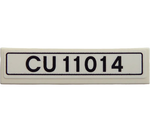 LEGO Tile 1 x 4 with 'CU 11014' Sticker (2431)