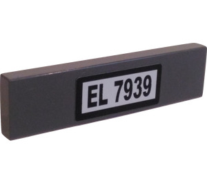 LEGO Tile 1 x 4 with EL 7939 License Plate Sticker (2431)