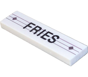 LEGO Tile 1 x 4 with FRIES Sticker (2431)