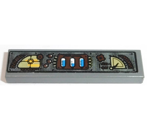 LEGO Tile 1 x 4 with Gauges, Display and Buttons Sticker (2431)
