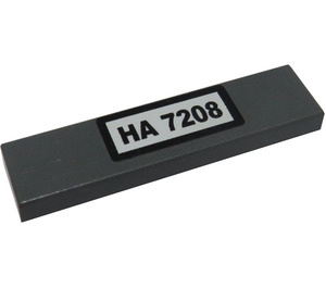 LEGO Tile 1 x 4 with 'HA 7208' Sticker (2431 / 91143)