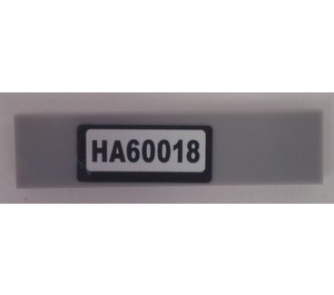LEGO Tile 1 x 4 with 'HA60018' Sticker (2431)