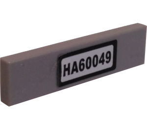 LEGO Tile 1 x 4 with HA60049 License Plate Sticker (2431)