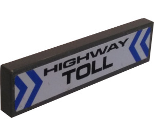 LEGO Tile 1 x 4 with Highway Toll Sticker (2431)