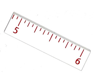 LEGO Tile 1 x 4 with Inch Ruler 4.8 - 6 (2431)