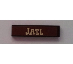 LEGO Tile 1 x 4 with JAIL Sticker (2431)