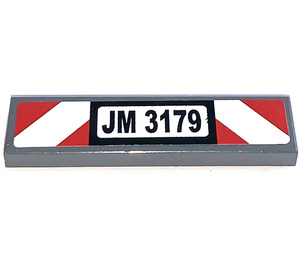 LEGO Tile 1 x 4 with JM 3179 Sticker (2431 / 91143)