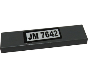 LEGO Tile 1 x 4 with "JM 7642" Sticker (2431)