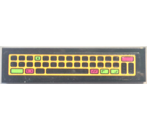 LEGO Tile 1 x 4 with Keyboard Panel Sticker (2431)