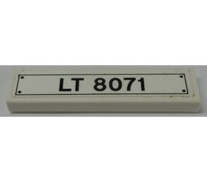 LEGO Tile 1 x 4 with 'LT 8071' Sticker (2431)