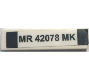 LEGO Tile 1 x 4 with MR 42078 MK Licence Plate Sticker (2431)