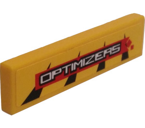 LEGO Tile 1 x 4 with Optimizers (Right) Sticker (2431)