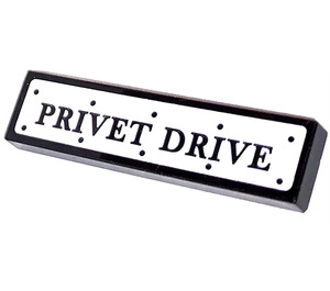 LEGO Tile 1 x 4 with 'PRIVET DRIVE' Sticker (2431)