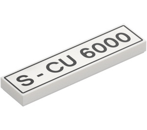 LEGO Tile 1 x 4 with 'S - CU 6000' (2431 / 78249)