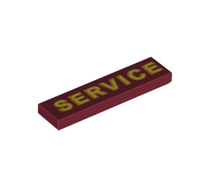 LEGO Tile 1 x 4 with Service Decoration (2431 / 66642)