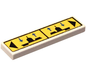 LEGO Tile 1 x 4 with Shuttle Flaps Instructions Sticker (2431)