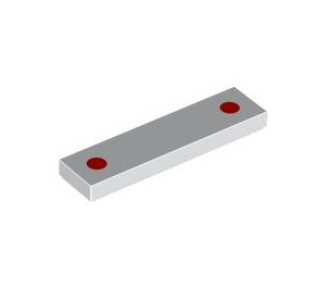 LEGO Tile 1 x 4 with Two Red Dots (2431)