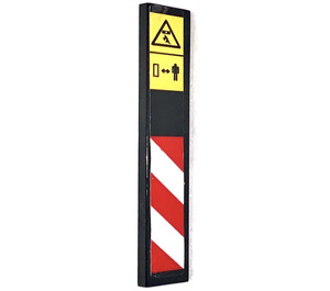 LEGO Tile 1 x 6 with Dangerstripes right side Sticker (6636)