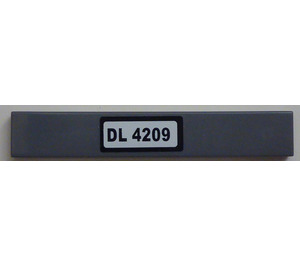 LEGO Tile 1 x 6 with 'DL 4209' Sticker (6636)