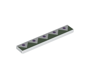 LEGO Tuile 1 x 6 avec Dots et Sand Green Triangles (6636 / 24861)