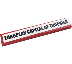 LEGO Tile 1 x 6 with 'EUROPEAN CAPITAL OF TROPHIES' Sticker (6636)