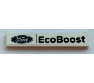 LEGO Tile 1 x 6 with Ford Logo and 'EcoBoost' Sticker (6636)