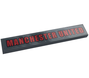 LEGO Tile 1 x 6 with 'MANCHESTER UNITED' Sticker (6636)