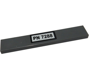 LEGO Tile 1 x 6 with "PN 7288" Sticker (6636)