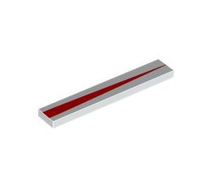 LEGO Tile 1 x 6 with Red Stripe (6636 / 105187)