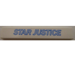 LEGO Tile 1 x 6 with Star Justice Sticker (6636)