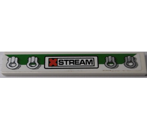 LEGO Tile 1 x 6 with 'XSTREAM', 4 Silver Tow Loops Sticker (6636)