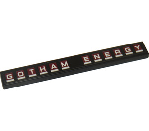 LEGO Tile 1 x 8 med "GOTHAM ENERGY" Klistremerke (4162)