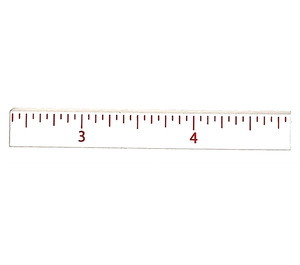 LEGO Tile 1 x 8 with Inch Ruler 3-4 (4162)