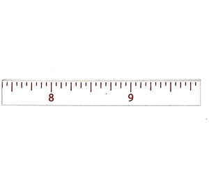 LEGO Tile 1 x 8 with Inch Ruler 7,3-9,7 (4162)