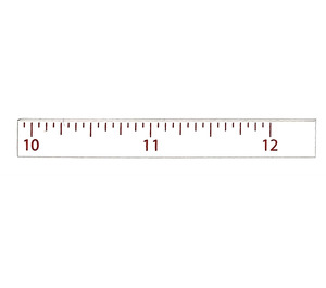 LEGO Tile 1 x 8 with Inch Ruler 9,9-12 (4162)