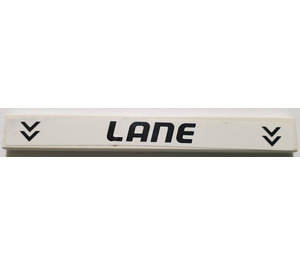 LEGO Tile 1 x 8 with 'LANE' and Arrows Sticker (4162)