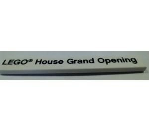 LEGO Tile 1 x 8 with 'LEGO House Grand Opening' Print (4162)