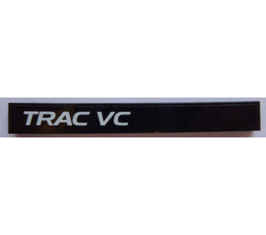 LEGO Tile 1 x 8 with 'TRAC VC' on the left side Sticker (4162)