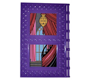 LEGO Tile 10 x 16 with Studs on Edges with Hogwarts Crest with Window with Curtains Sticker (69934)