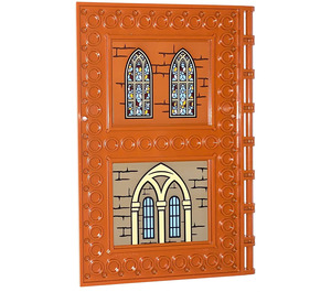 LEGO Tile 10 x 16 with Studs on Edges with Hogwarts Shield with Leaded Windows Sticker (69934)