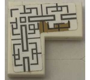 LEGO Tile 2 x 2 Corner with Asian Geometric Design 3 Sticker (14719)