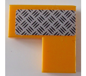 LEGO Fliese 2 x 2 Ecke mit Treten Platte (Recht) Aufkleber (14719)