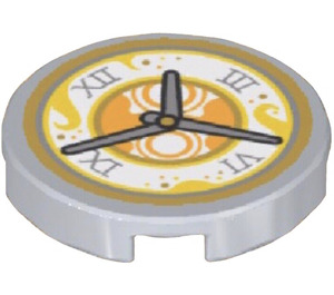 LEGO Tile 2 x 2 Round with Analogue Clock Sticker with Bottom Stud Holder (14769)