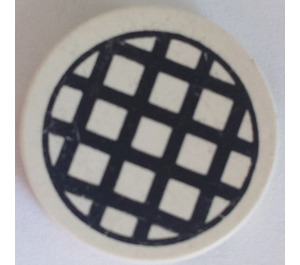 LEGO Tile 2 x 2 Round with Black Lattice Small with "X" Bottom (4150)